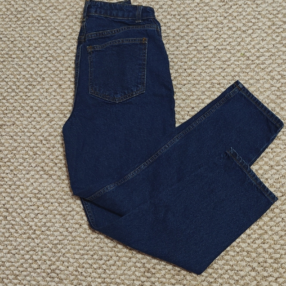 ASOS Women's Relaxed Fit Jeans in Dark Blue